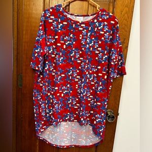 LULA ROE HALF SLEEVE MULTI COLOR TUNIC SIZE XXS